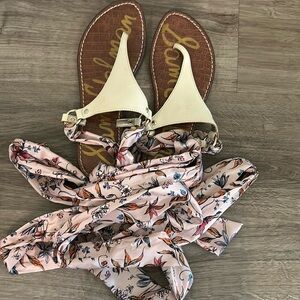 New Sam Edelman Lace up flat sandal